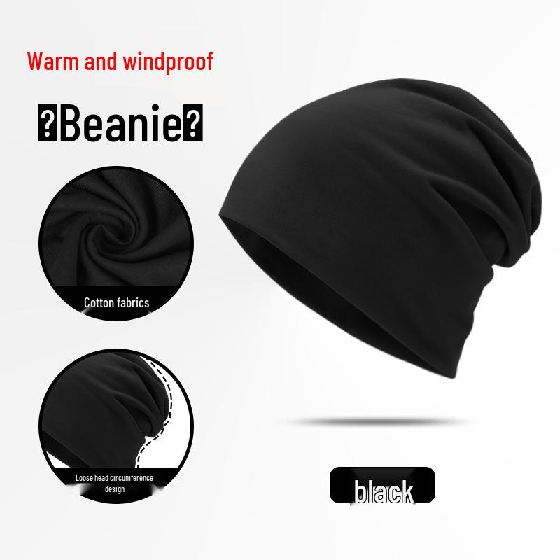 Pure Cotton Windproof Postpartum Hat - Breathable, Solid Color, Warm, for Outdoor Cycling and Sports