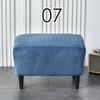 American Style Footstool Cover  Rectangle Elastic Ottoman Cover High Quality Velvet Furniture Protector Footrest Slipcover
