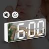 12/24H Display LED Desk Clock Temperature Display Mirror Digital Alarm Clock  Desktop