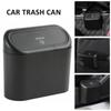Multi-function Car Bin Black Flip Case Rubbish Holder New Garbage Can