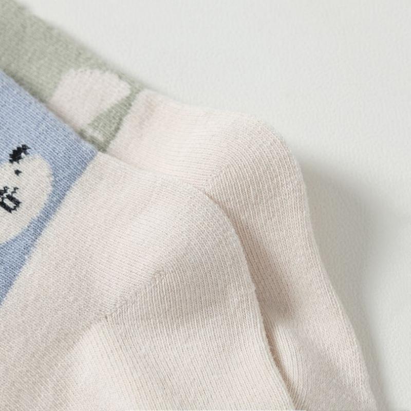 Baby Middle Tube Socks  Infant Cotton Cute Cartoon Baby Socks for Girls Boys Newborns Without Bones Loose Socks Spring Autumn
