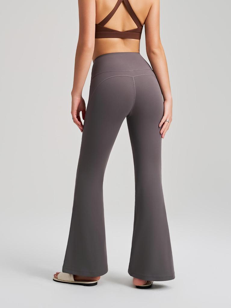 Naked Feel High-Waisted Wide-Leg Yoga Pants - Quick-Drying, Micro-Flare, Butt-Lifting, Antibacterial Fitness Layer