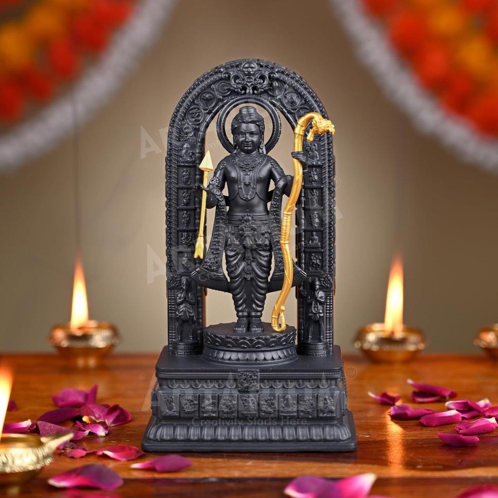 Shri Ram Murti Ayodhya Ram Lalla Idol for Car Dashboard Home Decor Living Room Showpiece (Ram Lalla )
