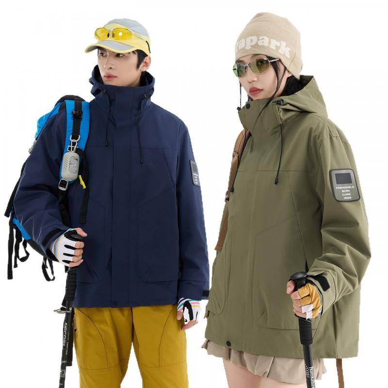 3-in-1 Waterproof Windproof Hiking Jacket With Removable Fleece Liner Men Women Outdoor Trekking Climbing Camping