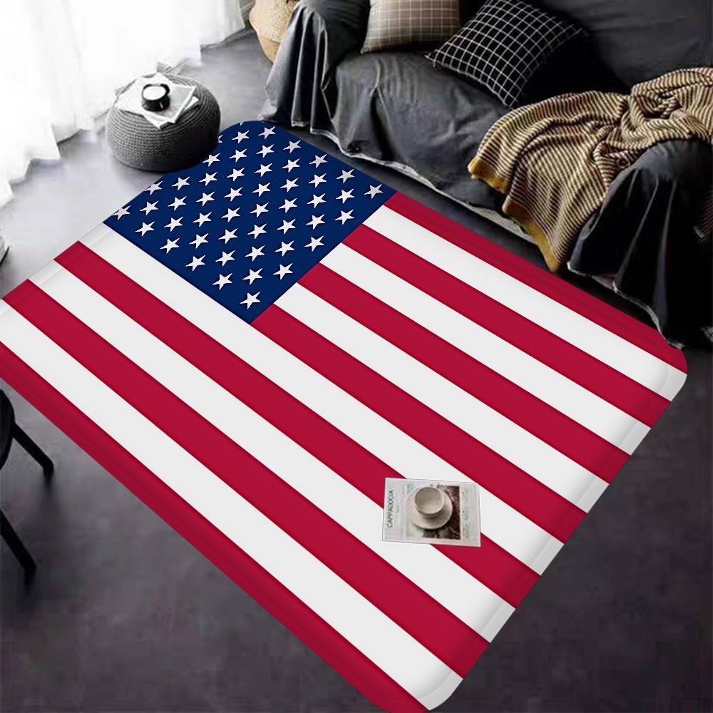 Popular Symbol American Flag Floor Mat Cheaper Anti-slip Modern Living Room Balcony Printed Bedside Mats