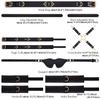 Sex Handcuff Thigh Cuff Waist Harness  Sextoy SM Slave Fetish Kits Hand Restraint Cuff Eyeblinder Adjust Hands Shackles Set