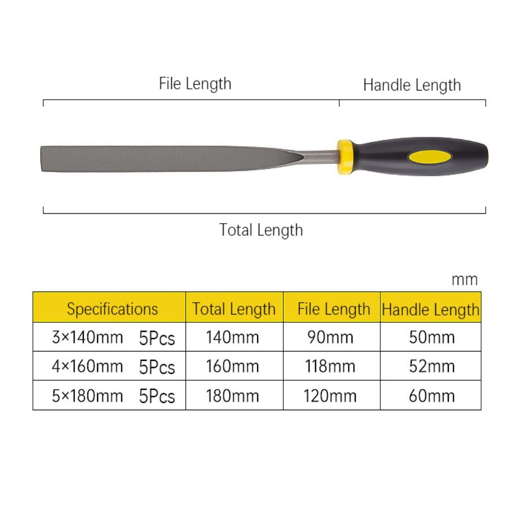 5Pcs/Set Grinding Rasp Needle File Sharpening Rasp Durable Hand File