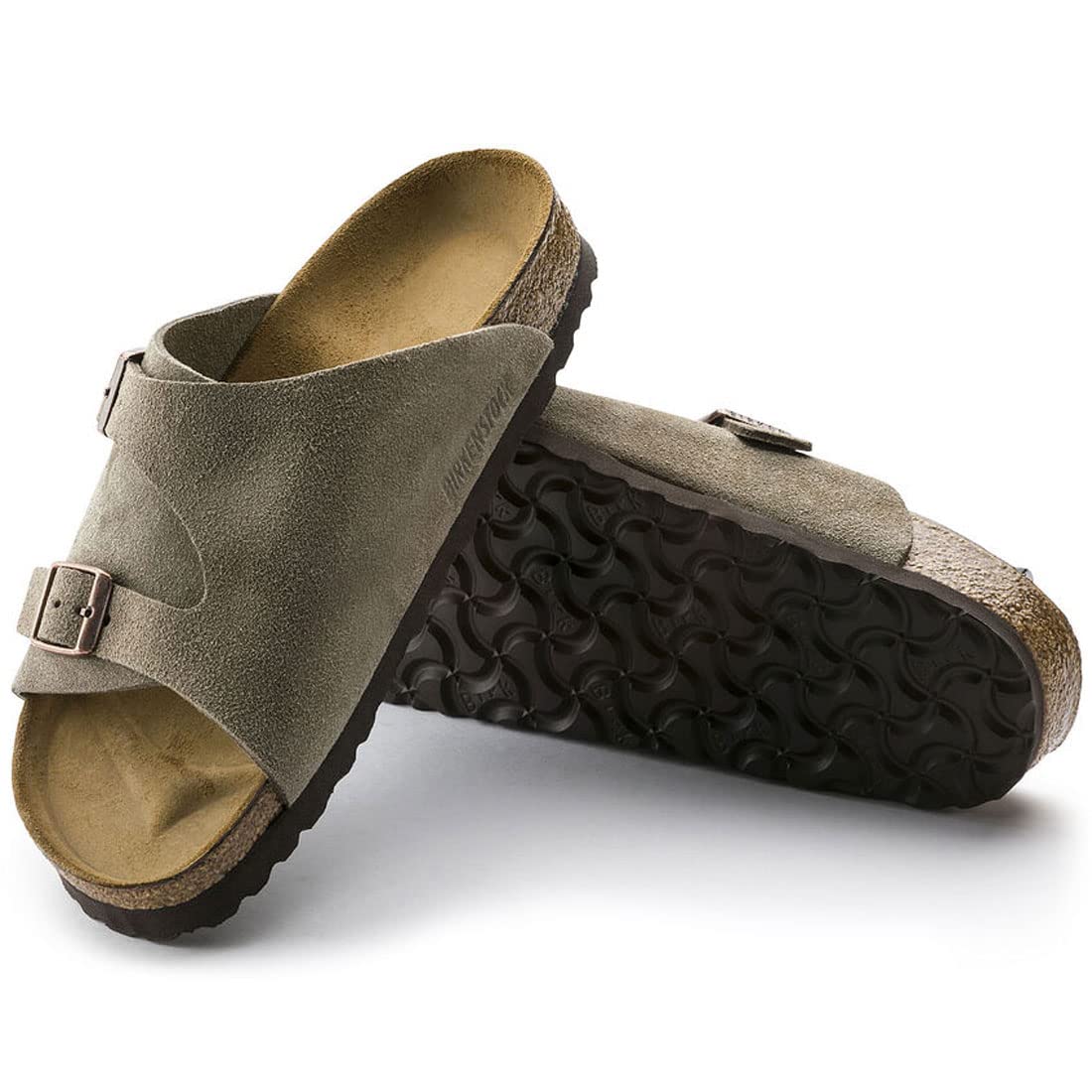 BIRKENSTOCK Zurich Suede Strap Sandals Unisex 50461 Regular Taupe EU40