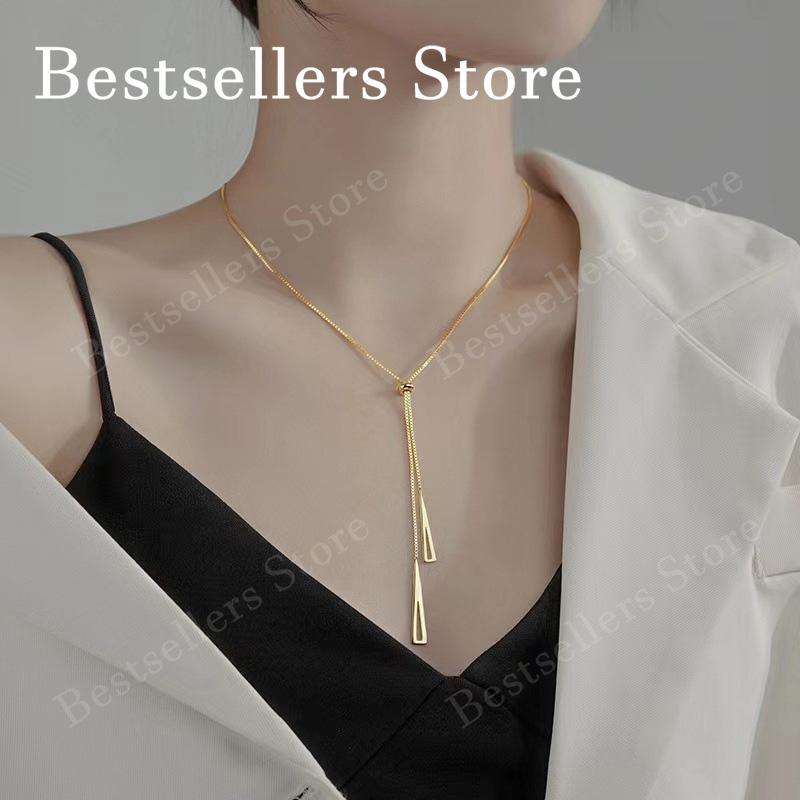 Fashion 925 Sterling Silver/Gold-Plated Tassel Pendant Necklace for Women - Charm Jewelry Gift