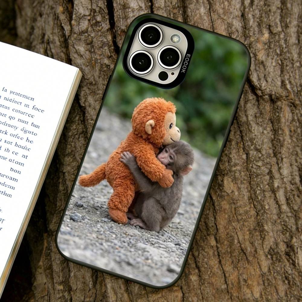 Little Monkey  Phone Case For iPhone 17,16,15,14,13,12,11 Plus,Pro Max,XS,Colorful Silver Phone Case Funda Cover