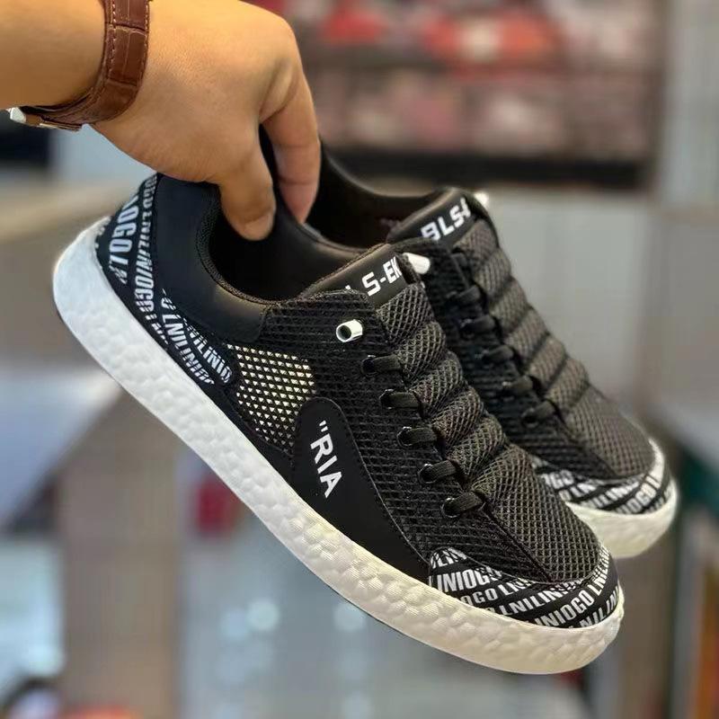 Fashion Men's Casual Sneakers Running Shoes Mesh Breathable Sole Wear-Resistant Non-Slip Stock Male Flat Sport Tennis Running Shoes