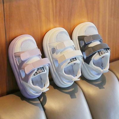 Children's Sandals 2023 Summer Hollow Boys' Tennis Shoes Leisure Sports Girls' Frame Shoes Breathable Soft Sole Baby Shoes