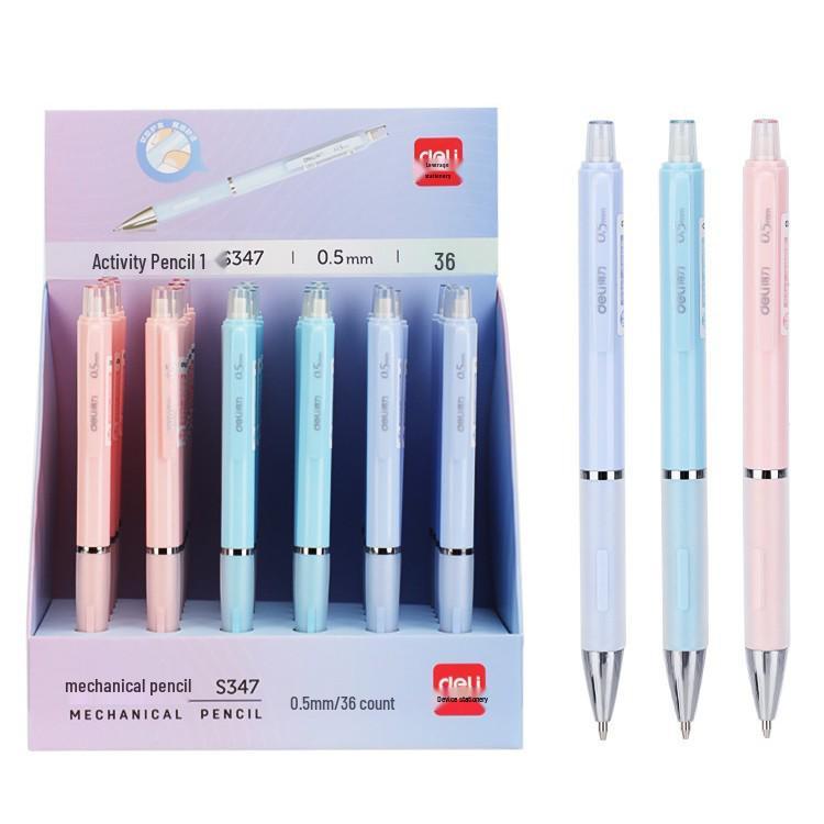 Deli Mechanical Pencil for Kids - Press-to-Use Plastic Drawing Pencil with Lead