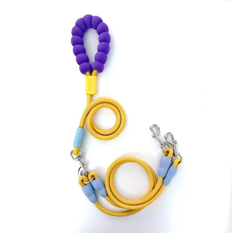 One To Two Pet Traction Rope Dopamine Cloud Foam Outdoor Double Headed Dog Walking Rope P Rope Explosion Proof Punch