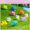 Colorful Mini Resin Cow Figurines For Creative Diy Garden Decoration