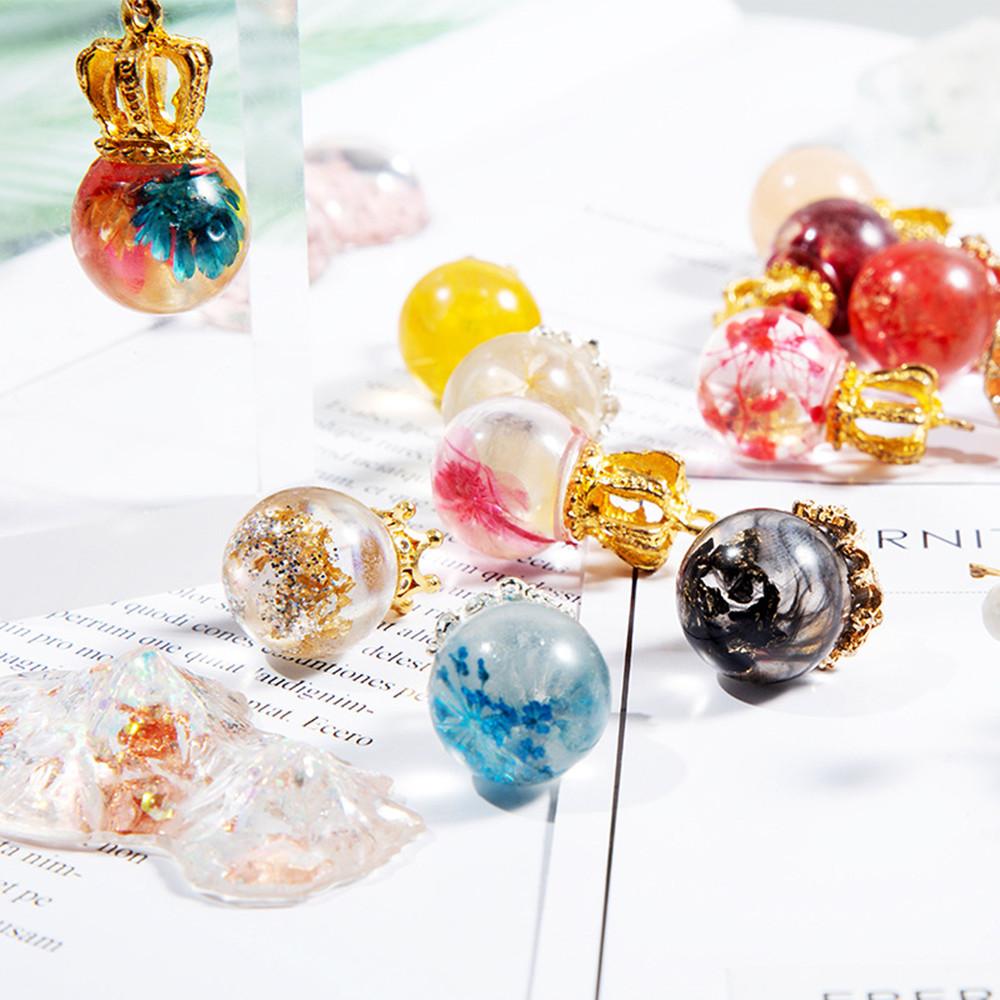 Ball Silicone Molds Epoxy Resin 3D Beads Sphere Resin Necklace Pendant Mold for DIY Epoxy Resin Pendant Crafts Jewelry Making