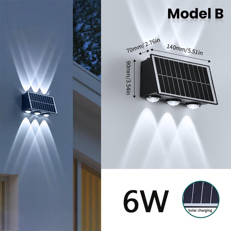 Solar LED Wall Lights Outdoor Solar Lamp  Solar Powered Sunlight Street Light Garden Courtyard Waterproof Wall Light