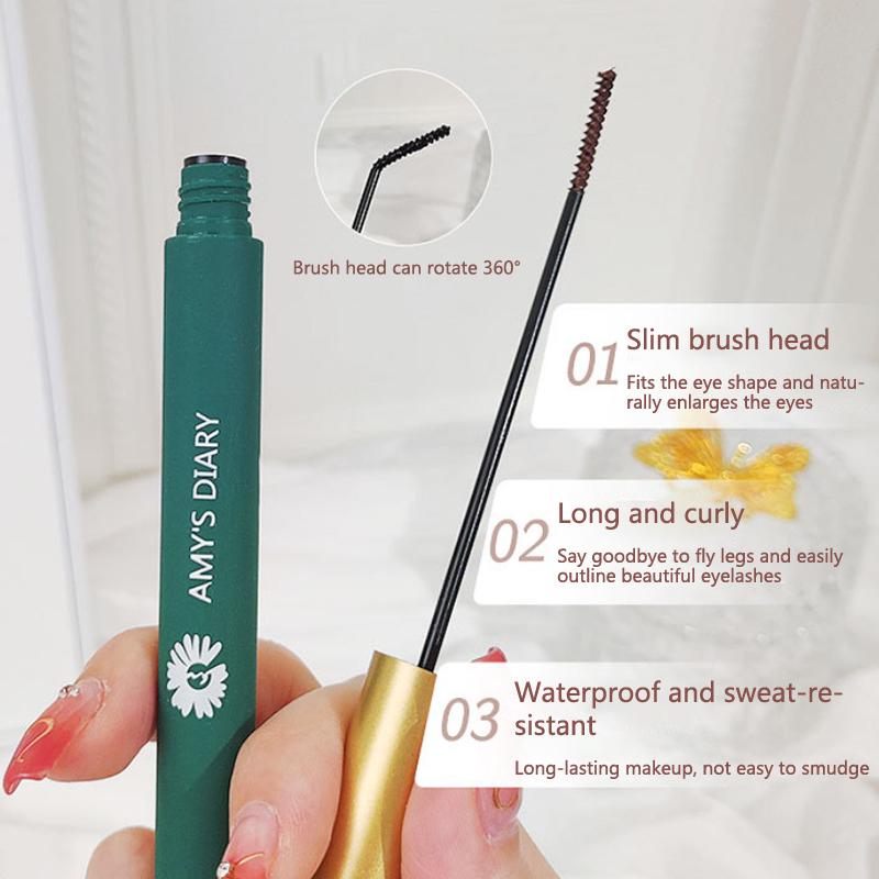 1Pcs Waterproof Mascara Black Brown Ultra-Fine Small Brush Head Eyelash Extension Makeup Lengthen Natural Lashes Korean Cosmetic