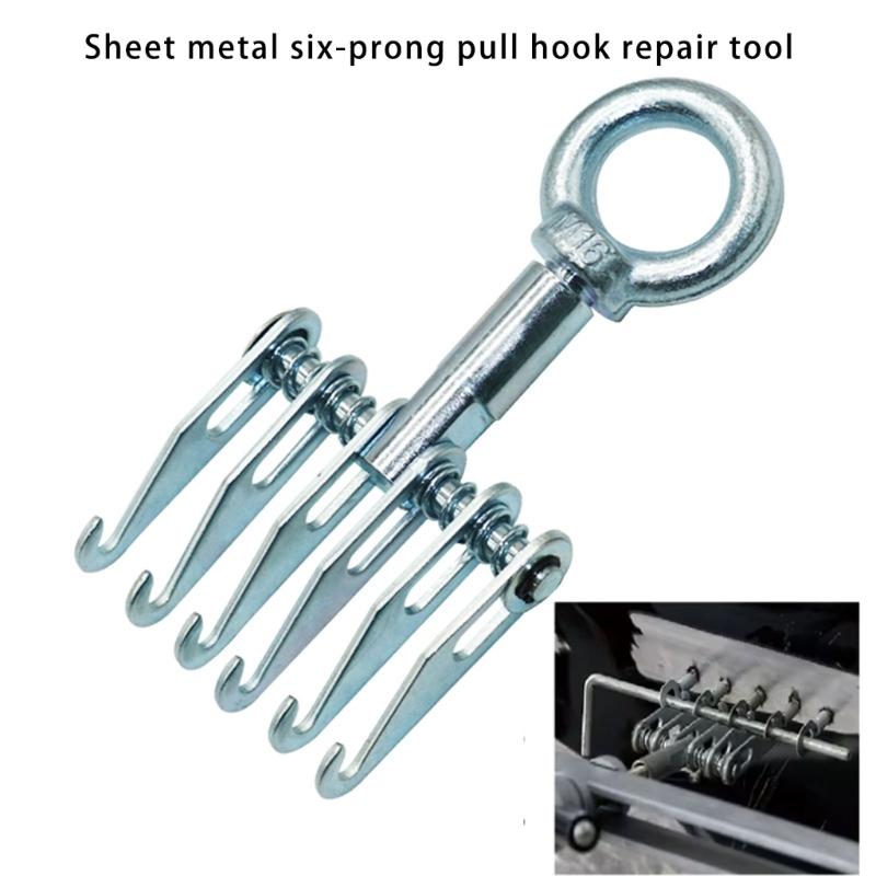 6 Finger Claws Hook Dent Puller Claws Hook for Car Sheet Metal Dent Removal Heavy Duty Puller Tool Auto Body Repair Tool
