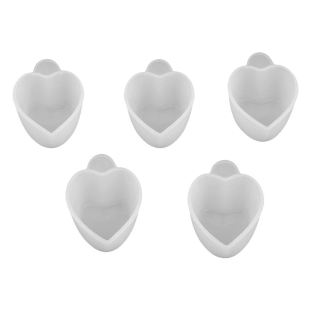 5 Pieces Silicone Measuring Cup DIY Jewelry Crystal Scale Resin Glue Molds