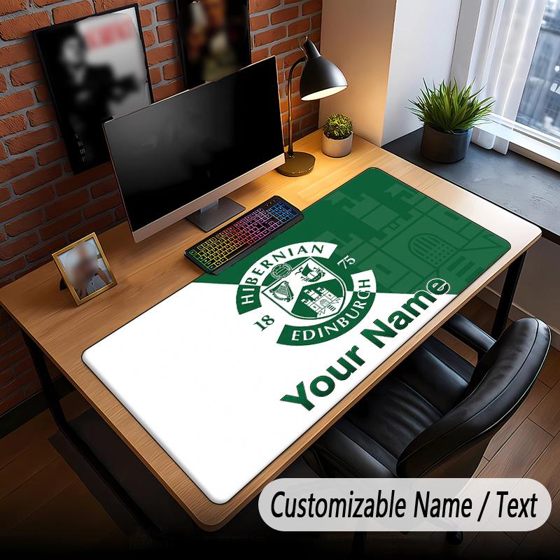 Large Mouse Pad Hibernian FC Print Custom Name Text Desk Mat for Office Gaming