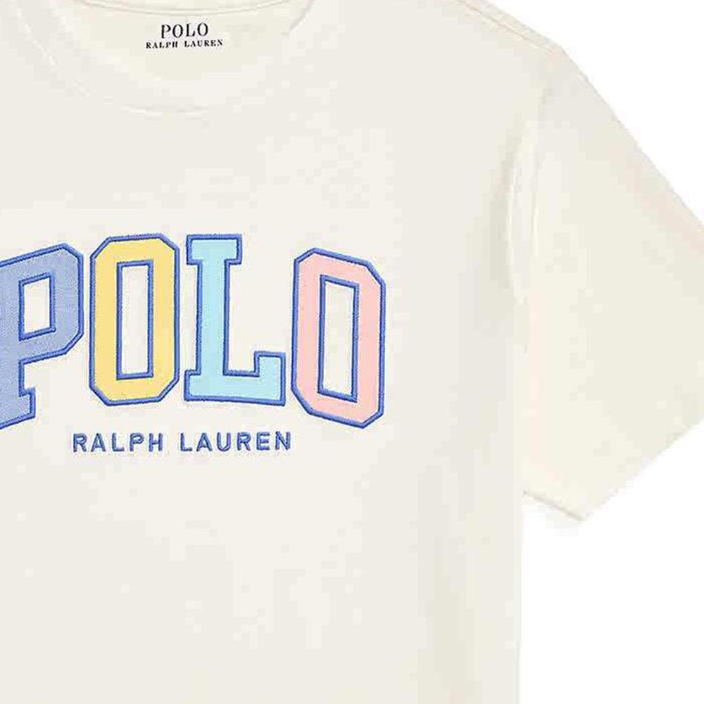 Polo Ralph Lauren Cotton Logo Crew Neck Short Sleeve T-Shirt Kids Tops Paper-White CWPOTSHY8021044-100