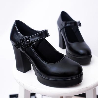 Scarpe décolleté da donna alla moda per primavera/autunno, con tacco alto, punta arrotondata, scarpe da donna con punta quadrata, décolleté basse, moda da esterno