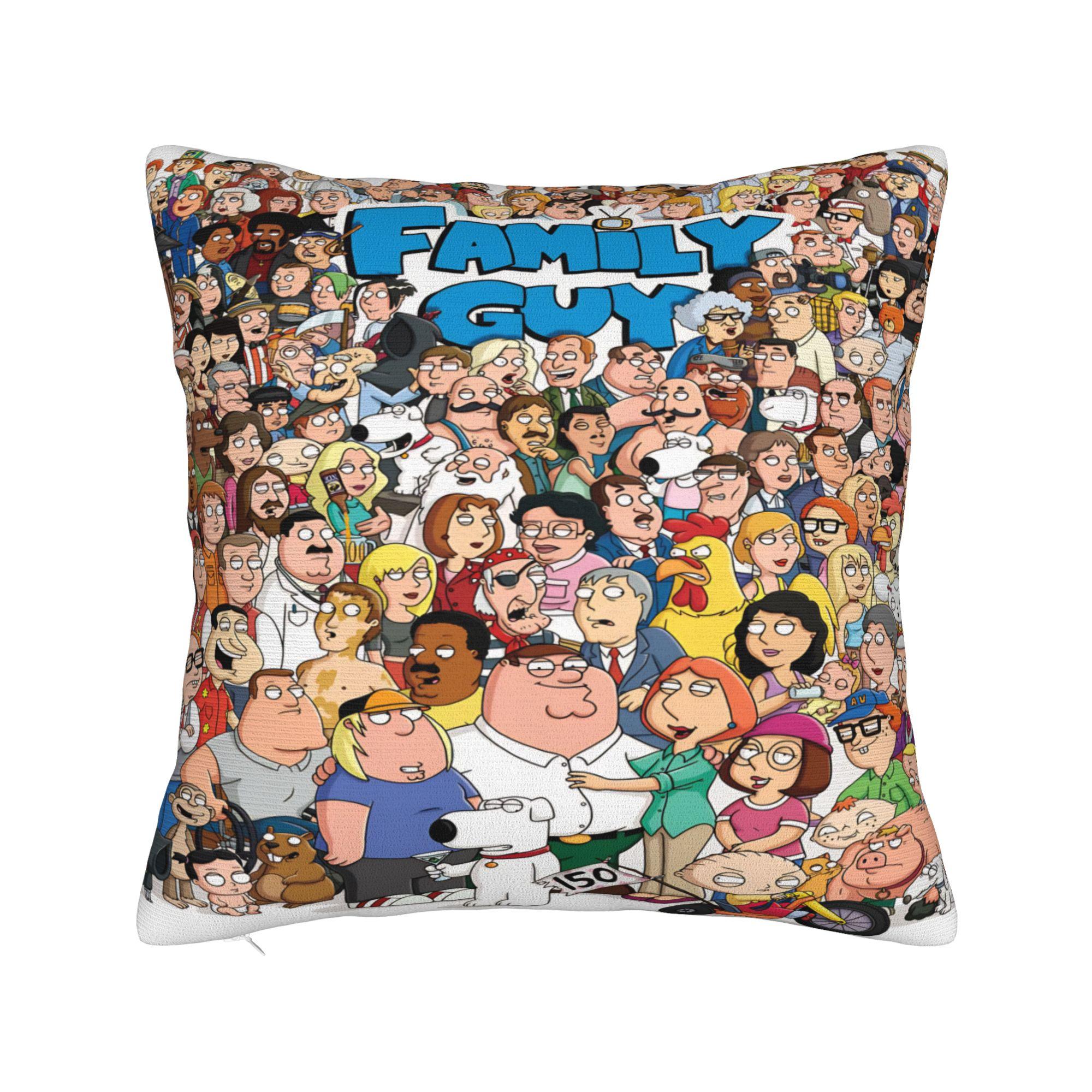 

Bedroom Decorations Familys Guys Peters Griffins Pillowcases Stuff Pillow Cover Zippered Multi Size 12x12in 30X30cm