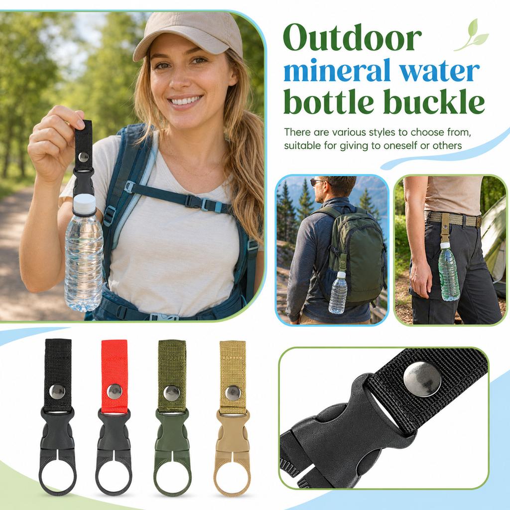 Durable Plastic Clip Hook with Adjustable Strap Loop for Water Bottles and Accessories Easy Attachment and Detachment Lightweight Design