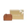 Michael Kors MK Jet Set Travel Letter Logo Chain Commuter Leather Shell Crossbody Bag Women bags Caramel-Brown 35F1GTVC6T-LUGGAGE