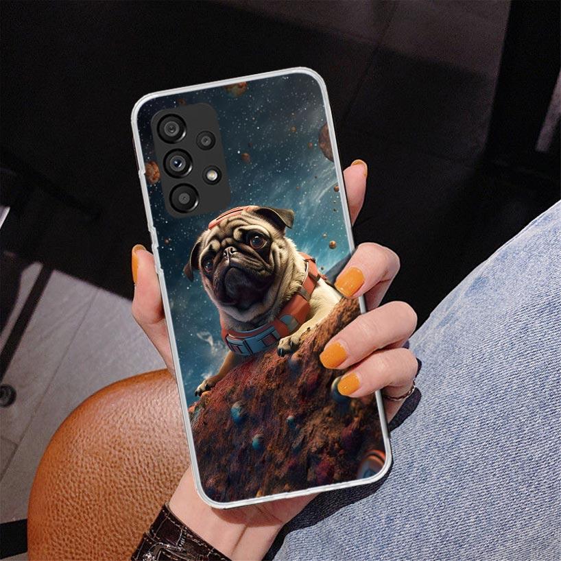 Love Pugs Cute Dog Phone Case For Samsung Galaxy A17 A16 A15 A14 A13 A57 A56 A55 A54 A53 A37 A36 A35 A34 A33 A26 A25 A24 A23 Gal