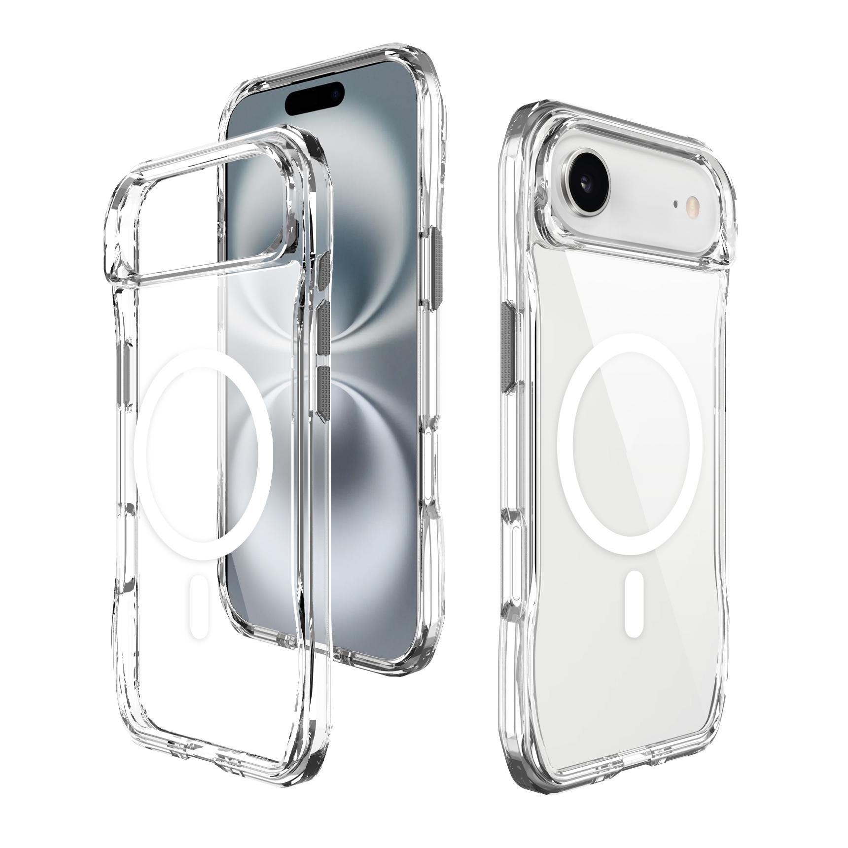 

For iPhone 17 Air Case Compatible with MagSafe TPU+PC Crystal Clear Phone Cover A