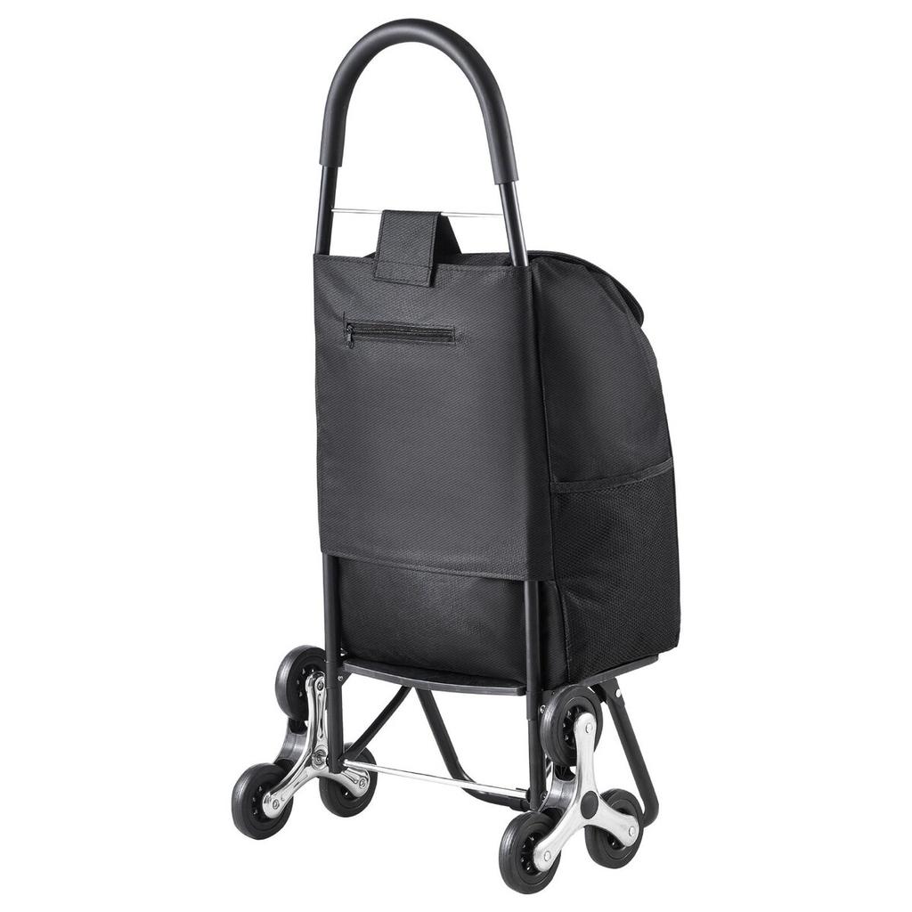 Stair Climbing Cart Foldable Shopping Cart 36L with Storage Bag 6 Wheels