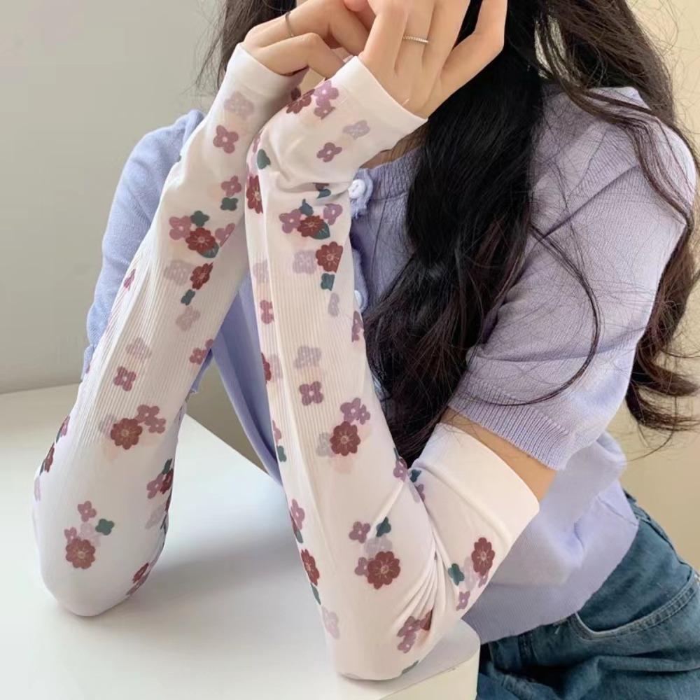 Handschutzhülle Eisseide Ärmel Dünne Sonnenschutzhandschuhe Fäustlinge Damen Damen Mädchen