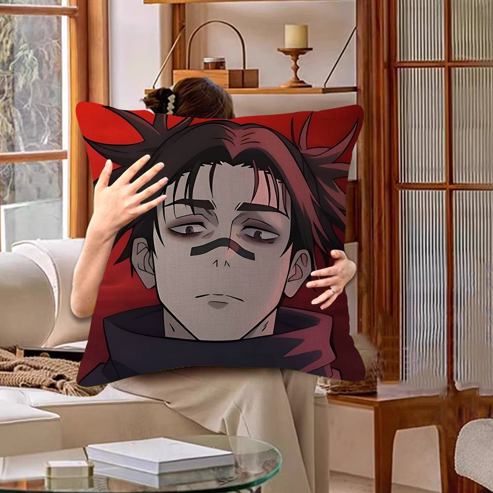 Cartoon Choso Jujutsu Kaisen Anime Maple Design Cushion Cover Happy Autumn Harvest decor Holiday Decorati Pillow Cover