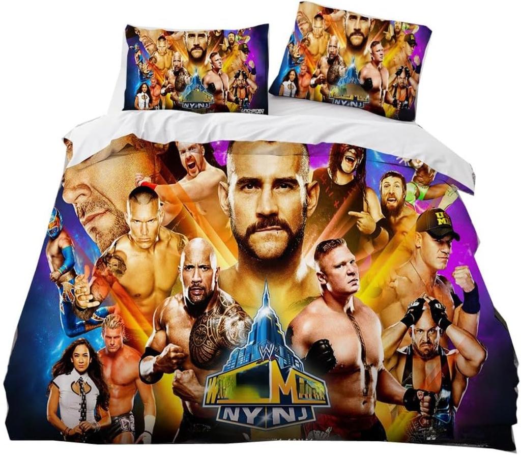 Wrestling Game WWE EAW Bedding Set Fashion Wrestling Sport American Nightmare Cody Rhodes Duvet Cover Bed Comforter Set