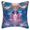 1PC Cute M-shaped Moon Pillowcase Cartoon Sofa Decoration Home Double-sided Printing Cute Square Cushion Pillowcase
