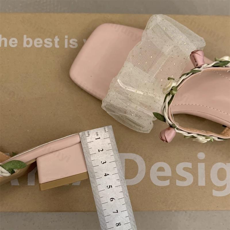 Fashion Women's Flower Slipper 2025 Summer Fashion Dress Flats Slipper Female Beach Outdoor Sandals Vacation Shoes Sandalias De Mujer