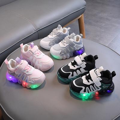 Leuchtende Kinder-Sneakers, atmungsaktive, bequeme Mädchenschuhe, weiche Sohle, rutschfeste Jungenschuhe, modische, trendige Mädchen-Sneaker, vielseitige Freizeitschuhe