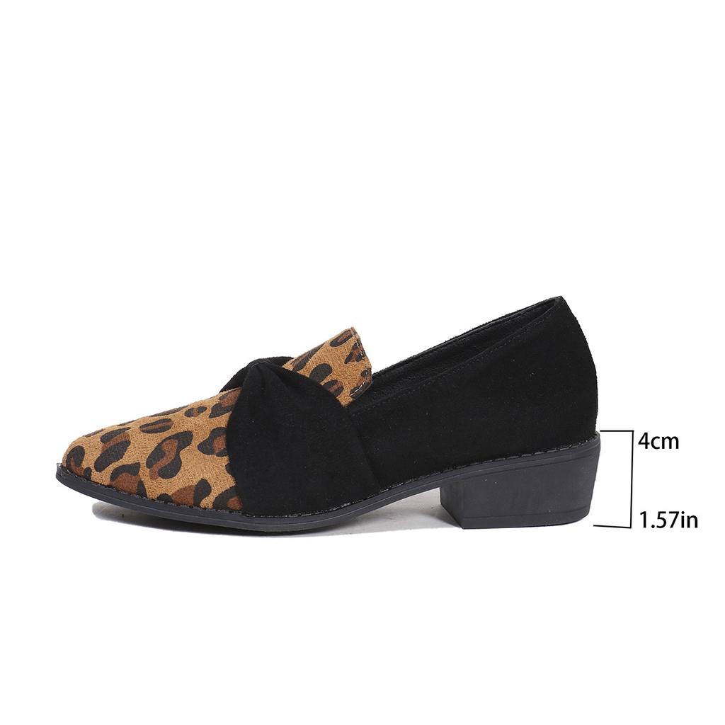 Übergröße Dicke Ferse Einzelne Schuhe Damen Herbst Neu Bequem Temperament Metallkette Runde Zehe Flacher Ausschnitt