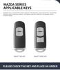 2025 Hot Car Key Case Cover Shell For Mazda 2 3 6 Atenza Axela Demio CX-5 CX5 CX-3 CX7 CX-9 2015 2016 2017 2018 2019 Keychain Ac