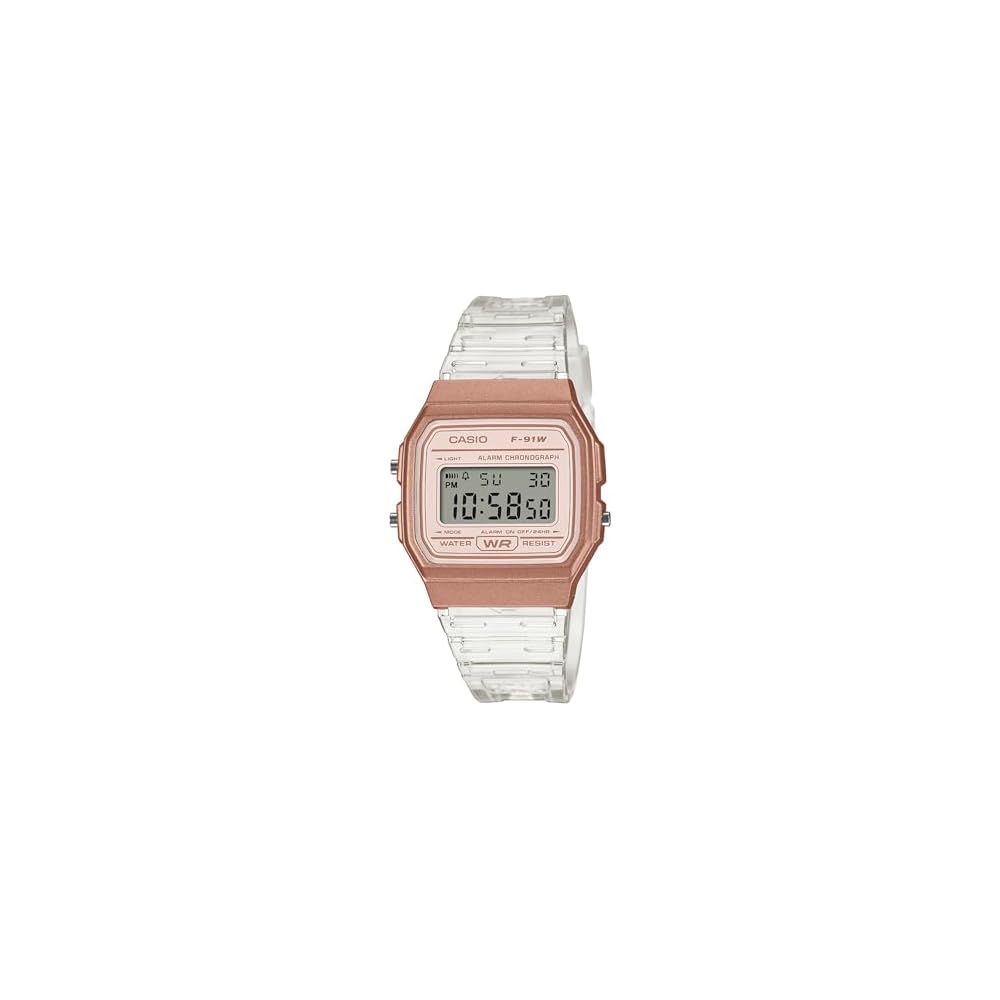Casio Collection F-91WS-7A3JF Unisex Watch Rose Gold Color Analog Design