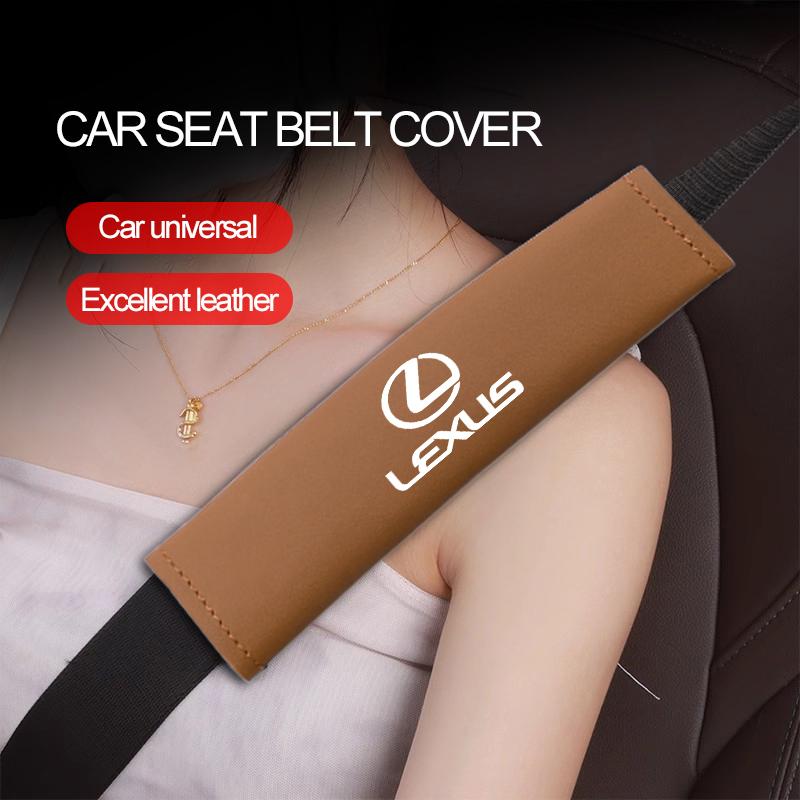 Car Seat Belt Cover Leather Shoulder Protection Cover For Lexus F SPORT ES RX NX LS UX LM LX GX LC RZ IS CT GS RC HS SC TX LBX