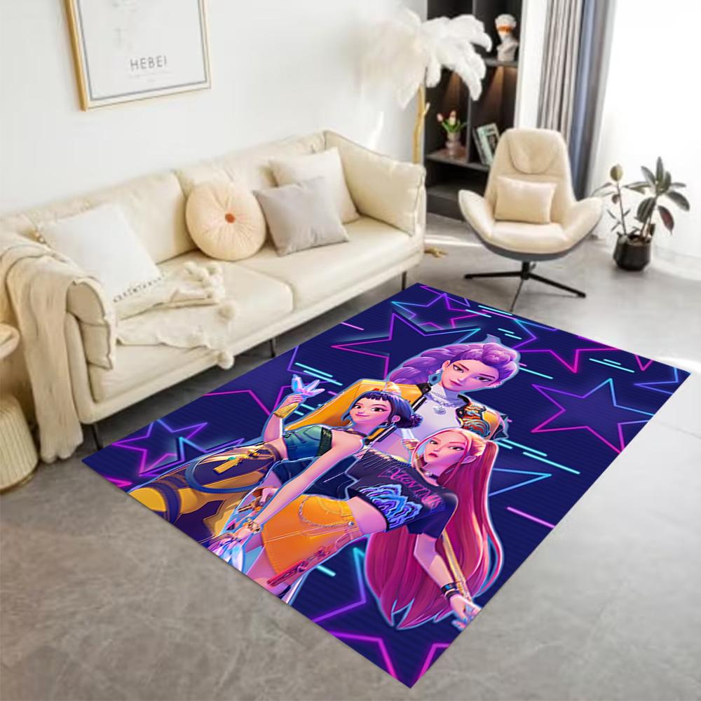 Neon Stars Dance Party Carpet Suitable for Game Room Bedrooms Kitchen Hallway Antislip Carpet Decorate Offices