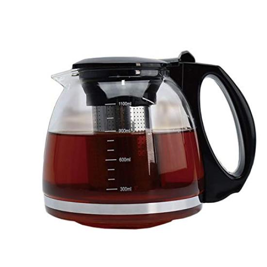 

Macross Glass Teapot Heat Resistant Glass Black 1.1 Liter MCK-104