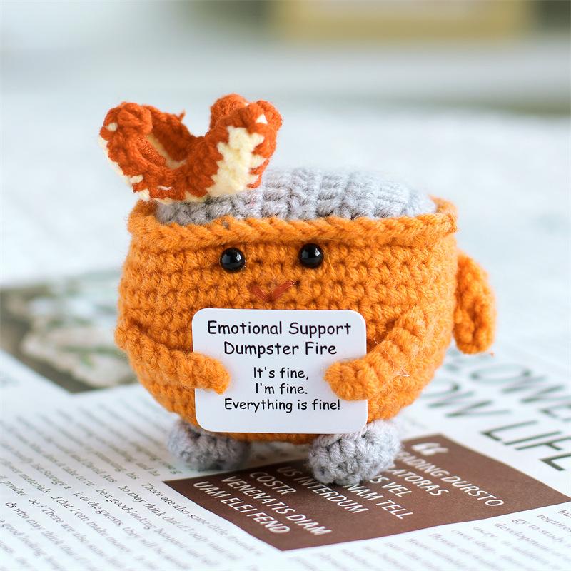 Positive Cute Potato Home Room Decor Mini Handmade Plush Ornament Knitting Wool Yarn Doll Birthday Gifts Room Decorations