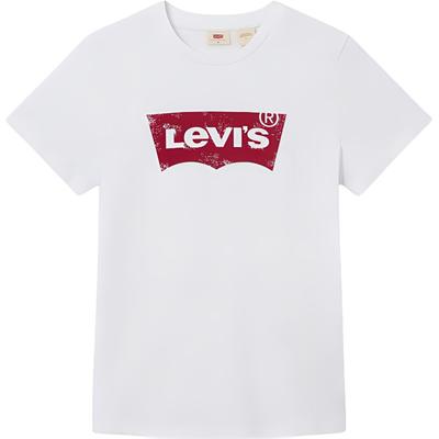 Levis Soft Comfortable Casual Round Neck Short Sleeve T-Shirt Women Tops White 002A4-0000