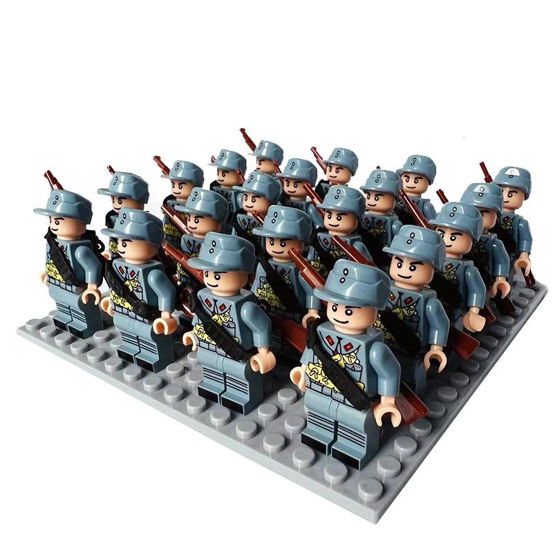 Building Block Assembly Doll Us Army German Army British Army Doll Puzzle Package