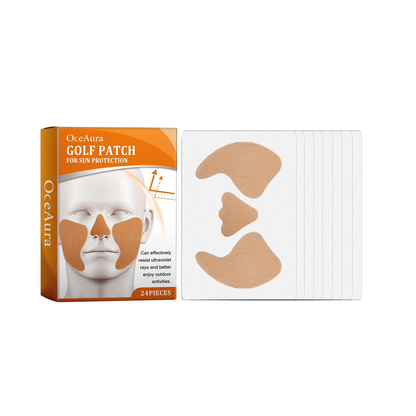 

24Pcs UV Protection Golf Patch Outdoor Sunscreen Face Sticker Anti-UV Skin Protection Patch