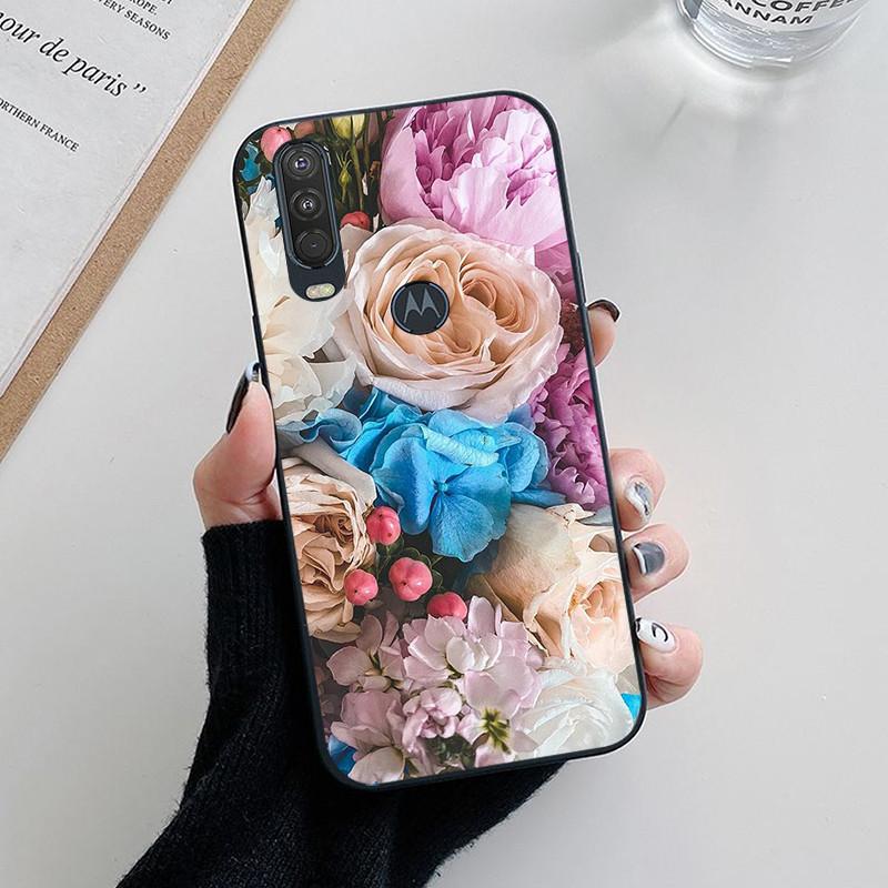 

Для Motorola Moto One Action One Hyper Чохол Милий Мультяшний Квітковий Тонкий М який Силіконовий Чохол для Телефона Для Moto One Vision Funda Coque For Moto One Action